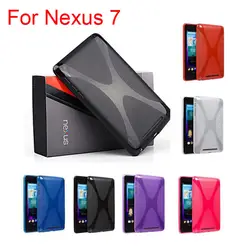 Высокого качества мягкий x Стиль Дизайн силиконовый чехол для Google Nexus 7, X Line ТПУ Гель для Кожи, Чехол для Google Nexus 7 1gen