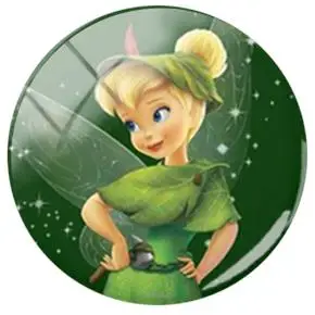 JWEIJIAO 5 шт./лот милый чехол для Tinkerbell и феи фото Круглый DIY стекло кабошон купол демонстрационная плоская задняя часть делая результаты - Цвет: NS385 8