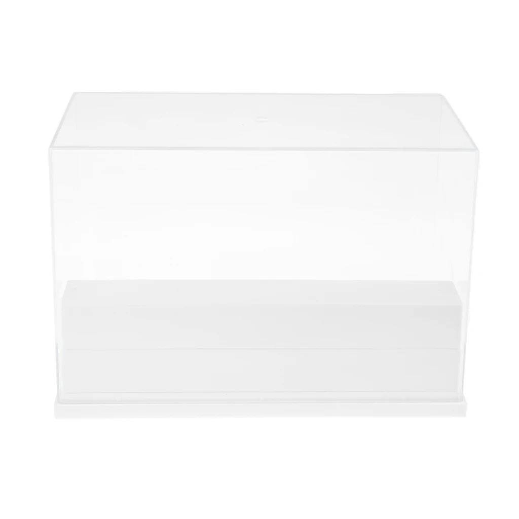 

26x13x16cm White Color Acrylic Display Case, Toy Protection Three-tier Box for Model Figures