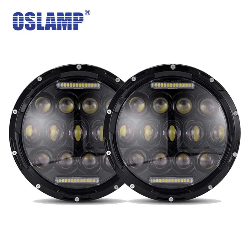 

Oslamp 2pcs 7" 75W Round Hi Lo LED Headlight Bulbs DRL Driving Lights H4 H13 Led Work Lamp for JEEP Wrangler/Hummer/Harley