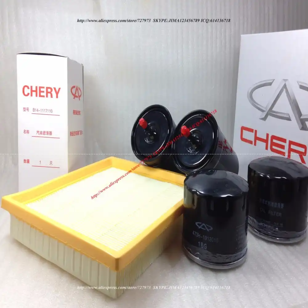 Набор фильтров (2oil + 2fuel Air) Chery Qq6 Jaggi A1 Kimo Face Arauca S12 Italy Car Dr1 Dr2 1.3L 1109111 473H 1012010 B14 1117110|face