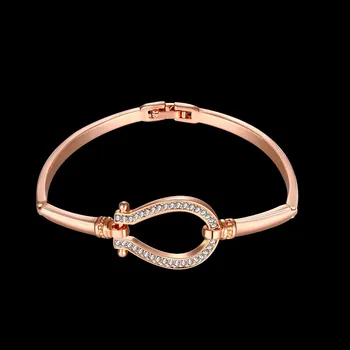 

Good Quality 2016 New Fashion Jewelry Pink Gold Color Bracelets Bracelets Horse Shoes Water Drop Bracelet Bracelet