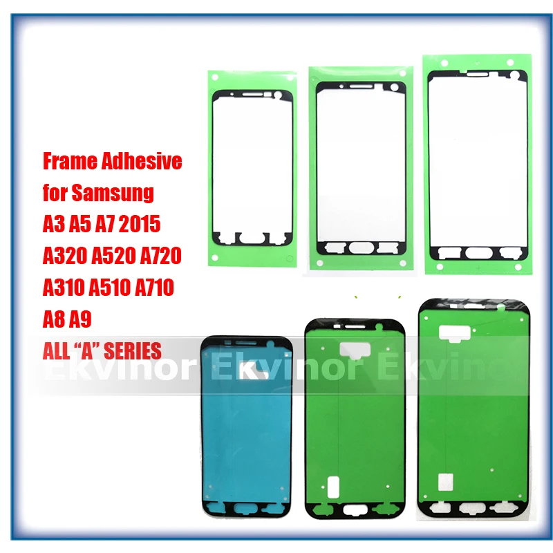 10 шт. предварительно вырезанная рамка Клейкая лента для Samsung Galaxy A3 A5 A7 A300 A500 A700 A320