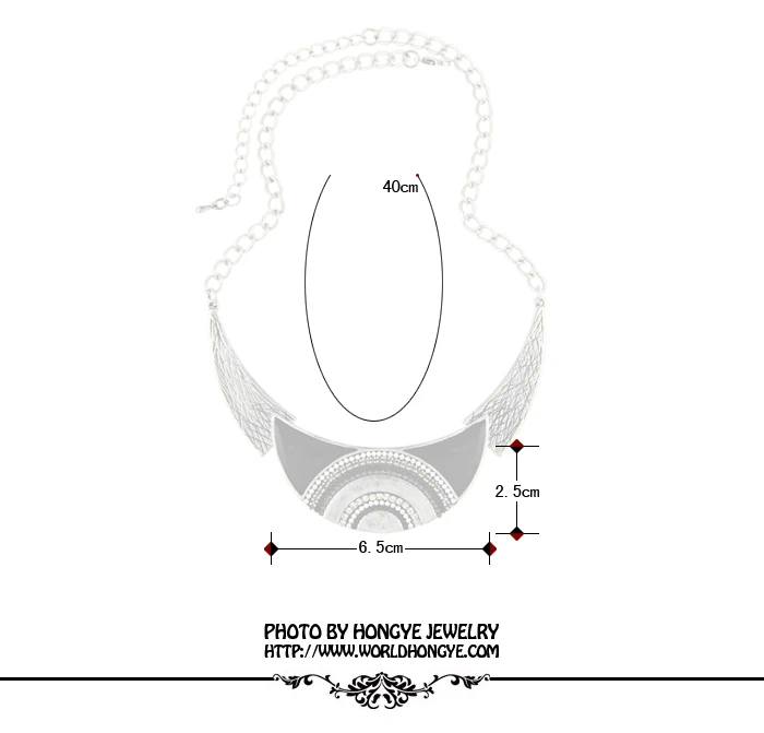 Shineland Collares новые модные женские этнические эмалированные бусы в форме Луны колье массивное ожерелье с подвеской Золотое ювелирное изделие