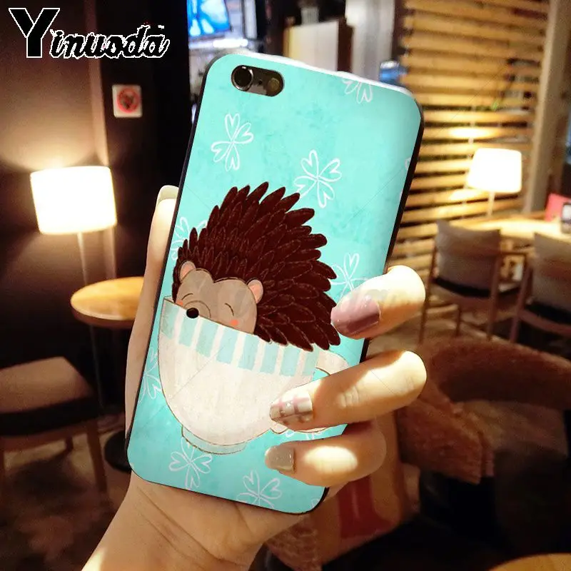 Hedgehog ride a bike Cute in Teacup Animal Art