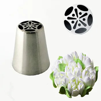 

1 Piece Stainless Steel Icing Tip Russian Piping Tip Tool for Cake Cupcake Lava Cakes Icing Decorating Pastry Tip Nozzle