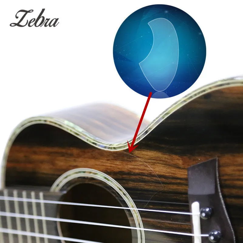 

1 PC Transparent Ukulele Pickguard Self-adhesive Pick Guard Sticker Anti-Scratch Surface Protection for 21"- 26" Ukulele