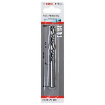 

BOSCH 2608577170 Drill for metal HSS PointTeQ DIN338 7,5x69x109