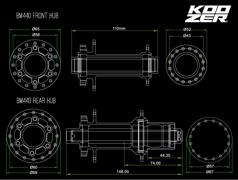 KOOZER BM440 горные концентраторы через ось boost 15*110 мм 12*148 мм концентраторы XC/AM беговые концентраторы