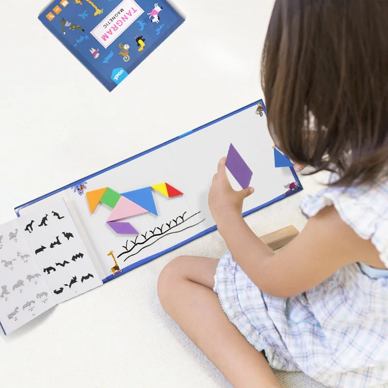Магнитный из ЭВА (этиленвинилацетат) 3D головоломки Tangram Игры Интеллектуальные