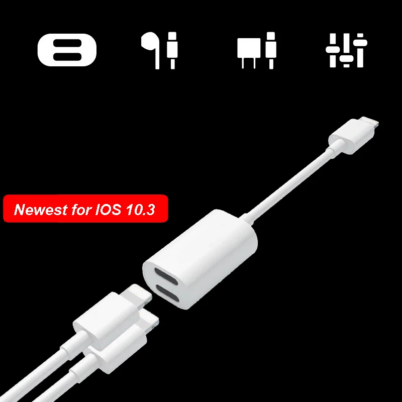 imágenes para 3 en 1 Cargador Del Adaptador de Cable de Audio Para el iphone 7 Plus 7 6 S Dual 8 PIN Convertidor de Puerto Apto Para IOS10.3 Sistema de Teléfono de la Ayuda llamando imágenes para 3 en 1 Cargador Del Adaptador de Cable de Audio Para el iphone 7 Plus 7 6 S Dual 8 PIN Convertidor de Puerto Apto Para IOS10.3 Sistema de Teléfono de la Ayuda llamando