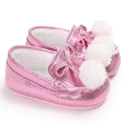 Детская обувь с мягкой подошвой из искусственной кожи для маленьких девочек, обувь принцессы, Мокасины, обувь Мэри Джейн, обувь для малышей