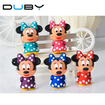 

Hot Sale Cute Mickey Minnie USB Flash Drive Pendrive 4GB 8GB 16GB USB Stick External Memory Storage Pen Drive U17-22604