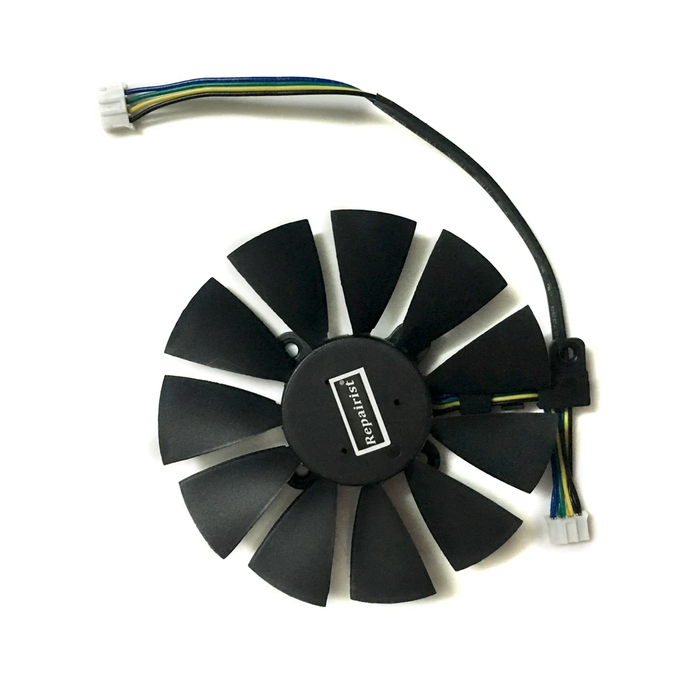 GTX1070 RX480 RX570 VGA охлаждающий вентилятор gpu T129215BU для ASUS EX O8G DUAL O4G видеокарта