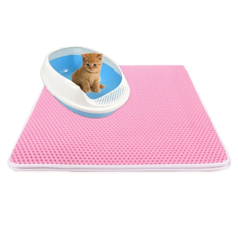 

Waterproof Pet Cat Litter Mat EVA Double Layer Cat Litter Trapping Pets Mat Pad Bottom Non-slip Pet Litter Cat Mat Floor