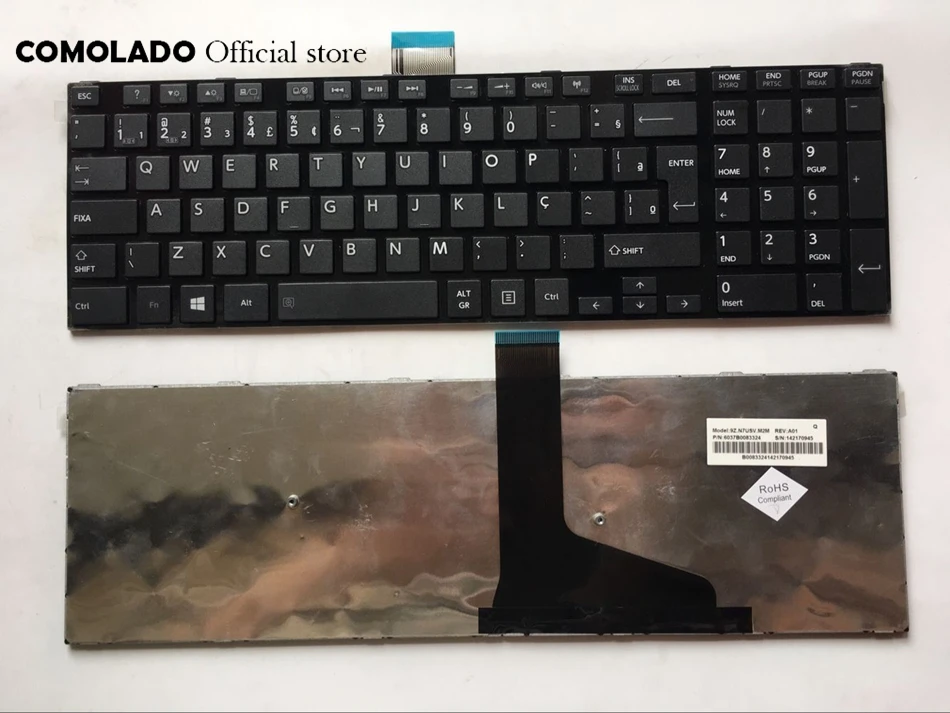 

BR Brazil Keyboard for TOSHIBA Satellite L50 L70 L75 C50 C50D C70-A S50 S55 C70 C75 black Keyboard BR Layout