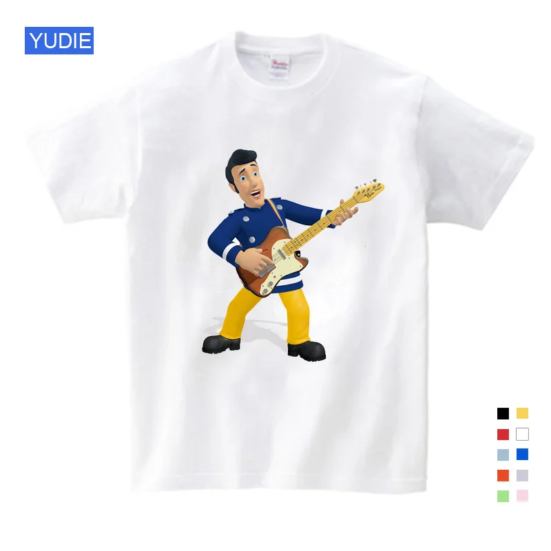 

Fireman Sam Boys Print Cotton and Lace T-shirts Bridal Party Girl Short Sleeve Tops Unisex Clothing for Kids Clothes Unisex 2019