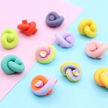 

6PCS Fimo Knotted Rubber Strip Polymer Slime Charms Lizun Modeling Clay DIY Accesorios Toy For Children Slime Supplies Filler