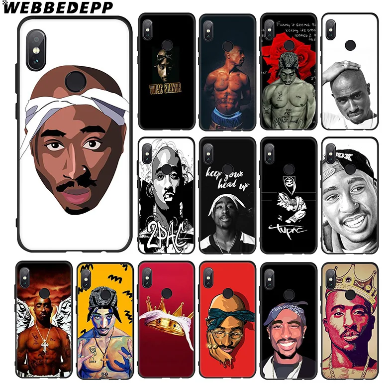 Мягкий чехол WEBBEDEPP Tupac 2 Pac для Xiaomi 9 8 SE 6 A1 A2 Lite MIA1 MIA2 MI8 MI6 MAX 3 POCOPHONE F1 |