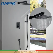 GAPPO Shower Faucets shower mixer black shower set waterfall bathtub faucet bath tub faucet shower mixers kemaidi new fashion luxury gold brass bathtub bathroom shower faucet set ceramic handle tub mixer waterfall hand shower