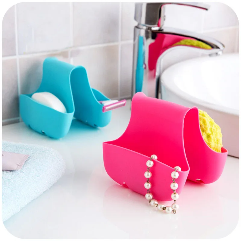 2 جانب المطبخ بالوعة الحمام شنقا مصفاة التخزين حامل حقيبة الإسفنج منشفة استنزاف رف تنظيف فرشاة فرشاة الأسنان Holderr