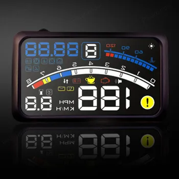 

Digital speedometer Consumption Data Diagnosis Car Head-up display Smart HUD Display 5.5 inch F4 With OBD2 and EUOBD HD