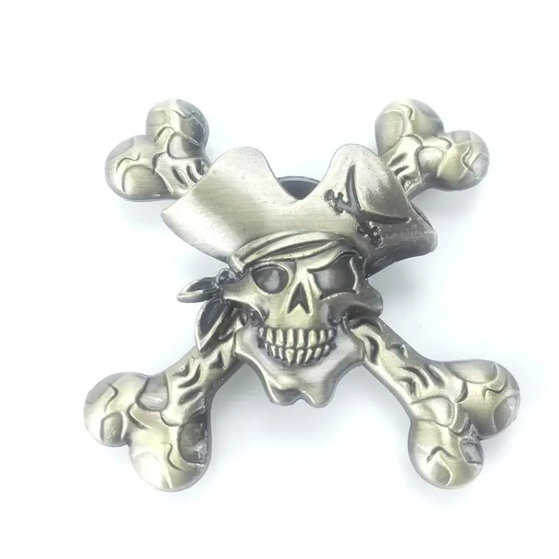 

Skull Skeleton Pirates Fidget Spinner Toys Hand Spinner Metal ADHD Adults Children Educational Toys Hobbies
