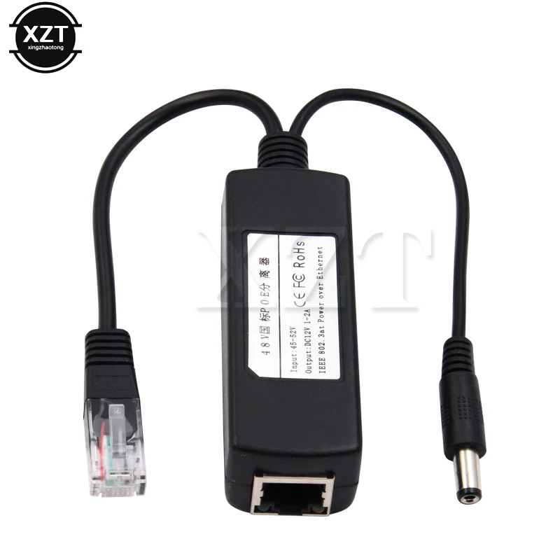 Новый RJ45 кабель адаптер POE переключатель сплиттер инжектор DC 48V до 12V / 5V сепаратор