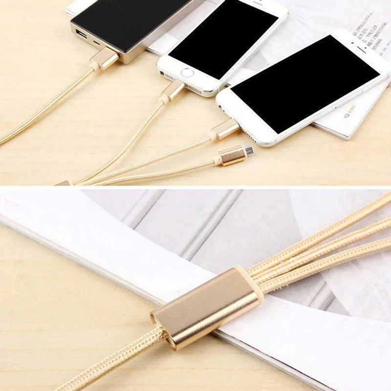 1,2 м кабель для передачи данных 3 в 1 Micro USB кабель для мобильного телефона usb type C кабель для iPhone XS Max XR X 8 7 6 5 зарядное устройство 100 шт