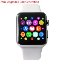 IWO Verbesserte 2nd Generation Smartwatch MTK2502C 42 MM Bluetooth Smart Uhr Schrittzähler Herzfrequenz EKG Tester für Android iPhone
