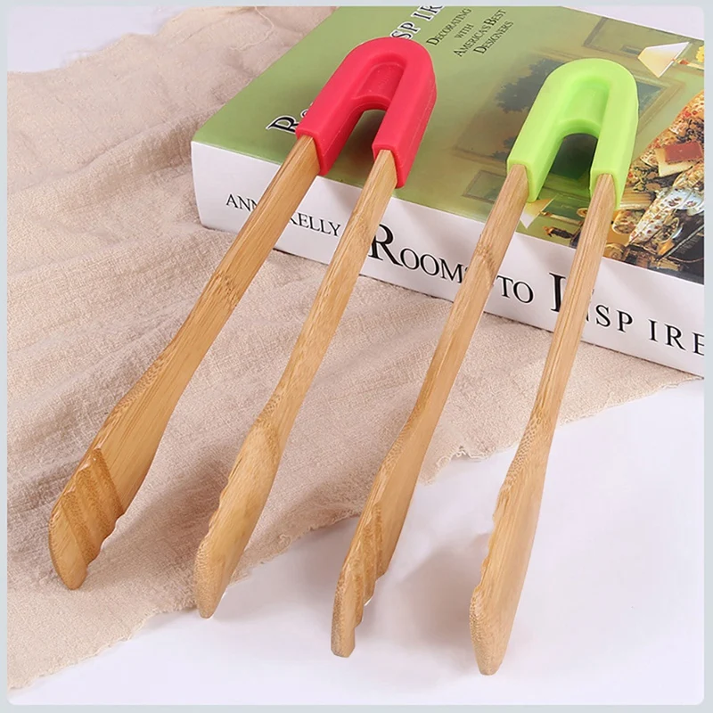 ABLA бамбуковые хлебные кухонные щипцы Пищевые Инструменты для барбекю деревянный зажим для еды домашний декоративный зажим