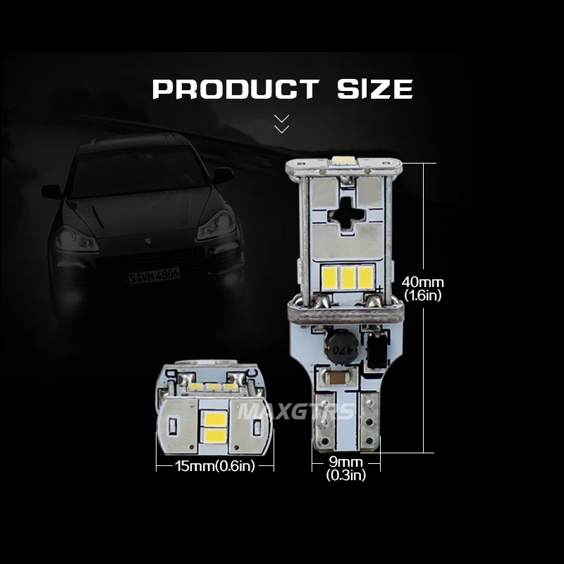 MAXGTRS 2x921 912 T15 W16W светодиодный ные лампы CANBUS без ошибок для автомобильного