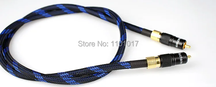 Aucharm Aucxc1 Digitale Cavo Coassiale Hifi Exquis Rosso Argento Rame Placcato Rca Jack