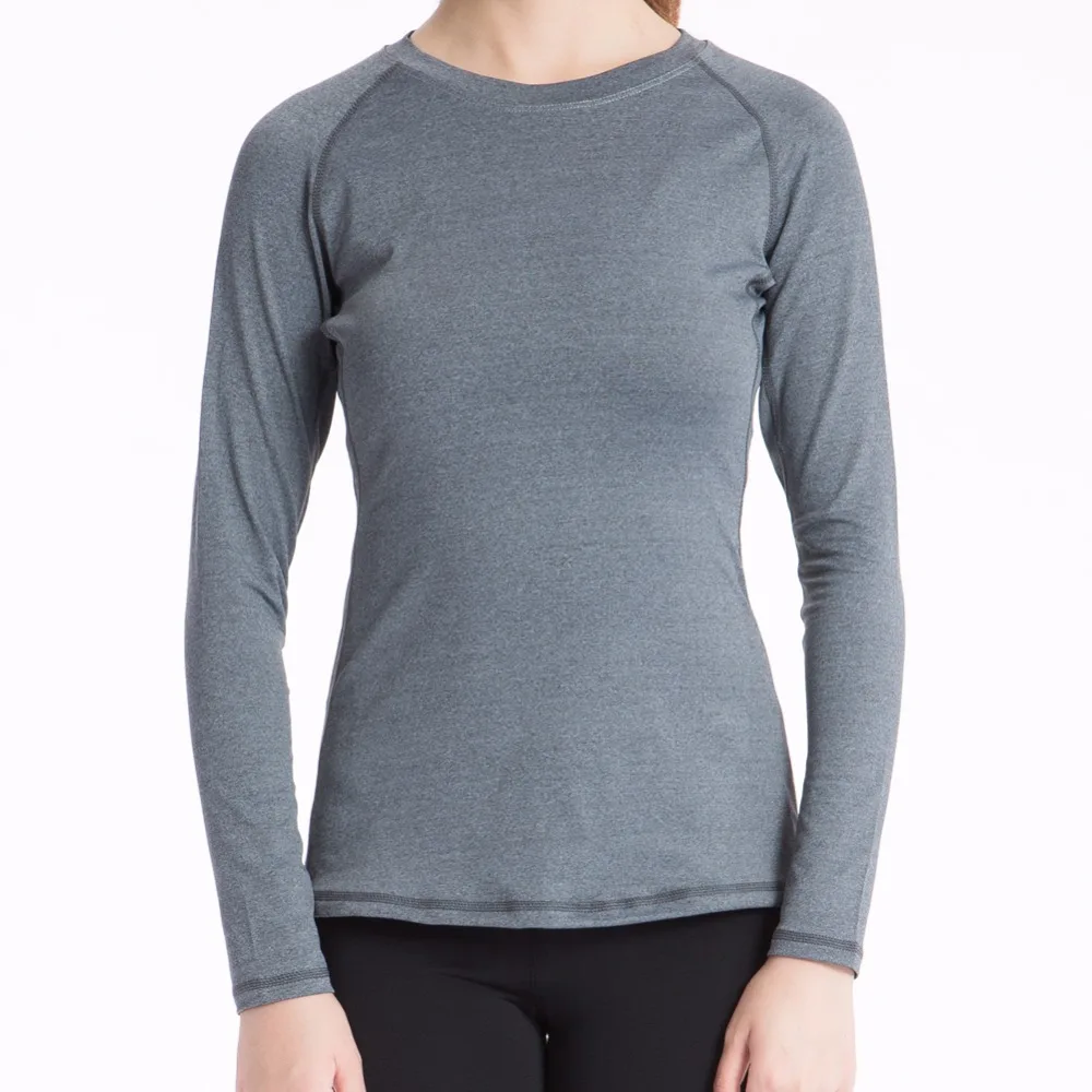 Female Long Sleeves Shirt Fitness Fast Dry Breathable Patchwork Workout Shirts Tee 2039workout