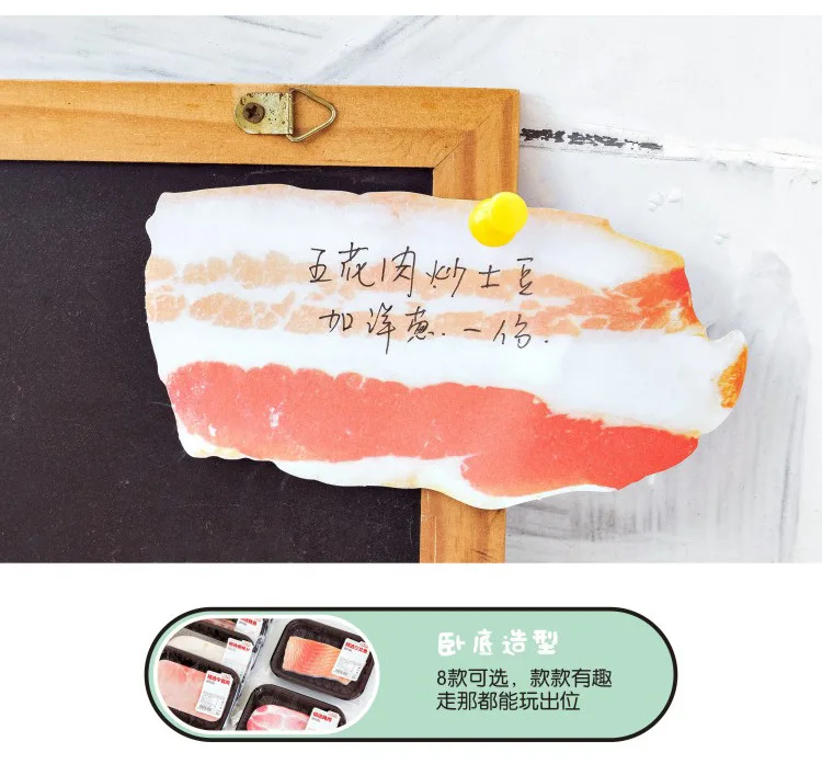 Творческий Memopad японский интересный еда канцелярские принадлежности Kawaii Sticky Notes планировщик наклейки Memo блокнот офисное украшение