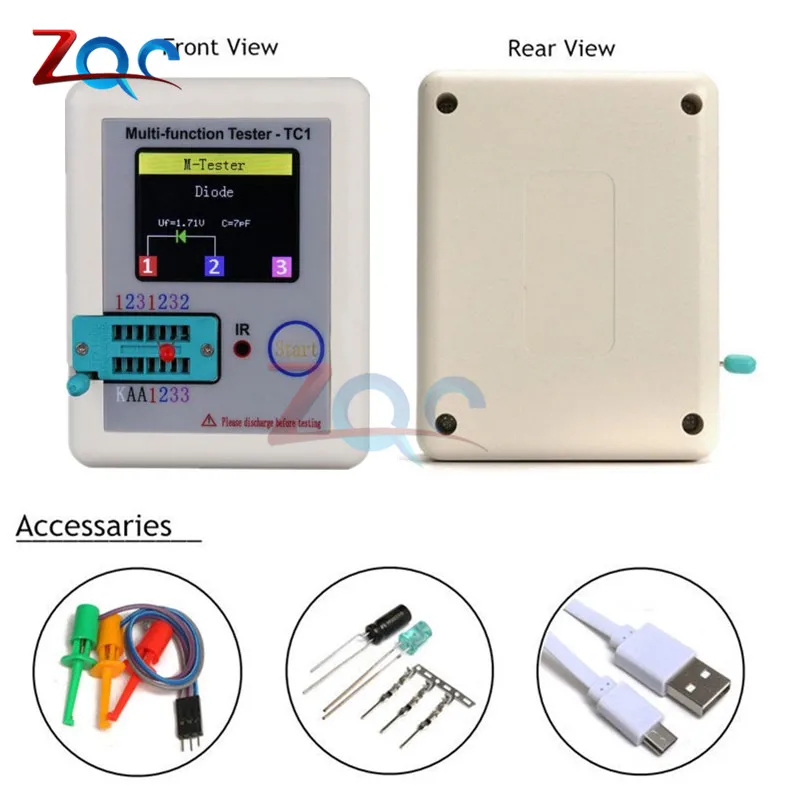 US $9.15 11% OFF|LCD Transistor Tester TFT Diode Triode Capacitance Meter LCR ESR NPN PNP MOSFET Test LCR TC1 Tester 3.5 inch TFT Multimeter-in Capacitance Meters from Tools on AliExpress 