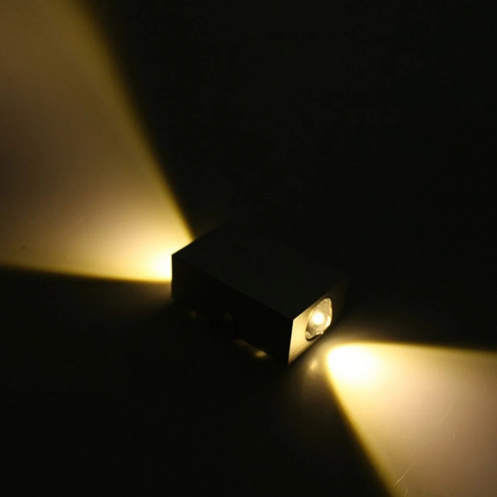 Lâmpada de Parede Decoração para o para o Quarto e sala de Jantar Luz do Ponto Moderno 2 w Led Quadrado Aluminm Ac110v 260v up Down Home Luz da Quarto e sala de Jantar Quarto e banheiro 5 down home luz da decoração para o