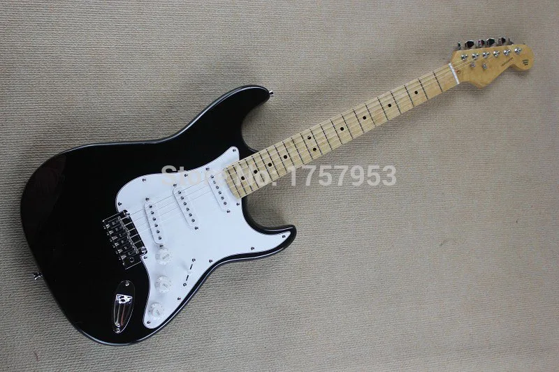 

custom guitar factory Top Quality black st Electric Maple fingerboard Free Shipping 1111 stratocaster
