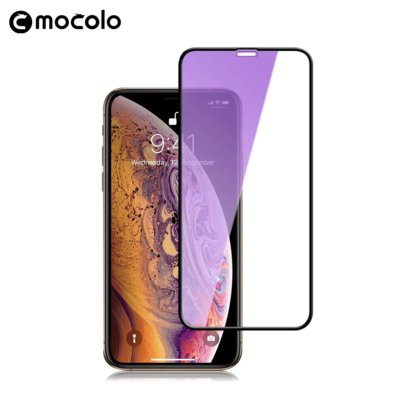 

for iPhone XS Screen Protector Mocolo Full Cover for iPhone XR Anti Blue Ray 9H Film for iPhone XS MAX Tempered Screen Protector