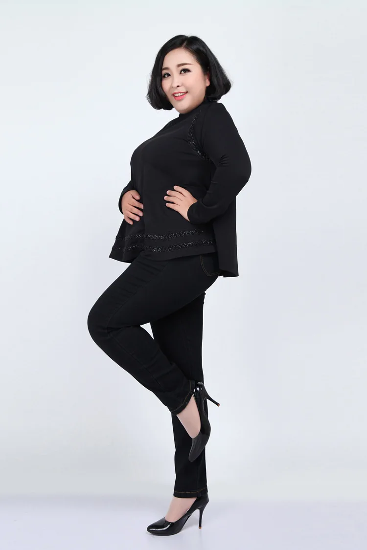 5xl Jeans 7xl Mezclilla Alta Cintura De Yh01 Casuales Tamaño 6xl Mujeres 2019 Las Primavera Pantalones Negro Mujer Plus azul 4xl Lápiz cyB4AyWwq8