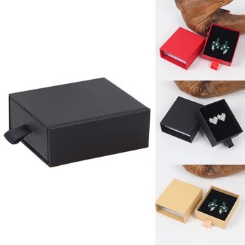 

10pcs Jewelry Box Gift Necklace Accessories Durable Display With Handle Package Paper Candy Earrings
