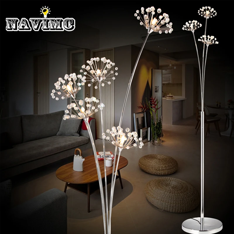 

Modern LED Floor Lamps for Bedroom Decors Dandelion Design Decorative Lighting Fixtures 3 lights or 5 lights