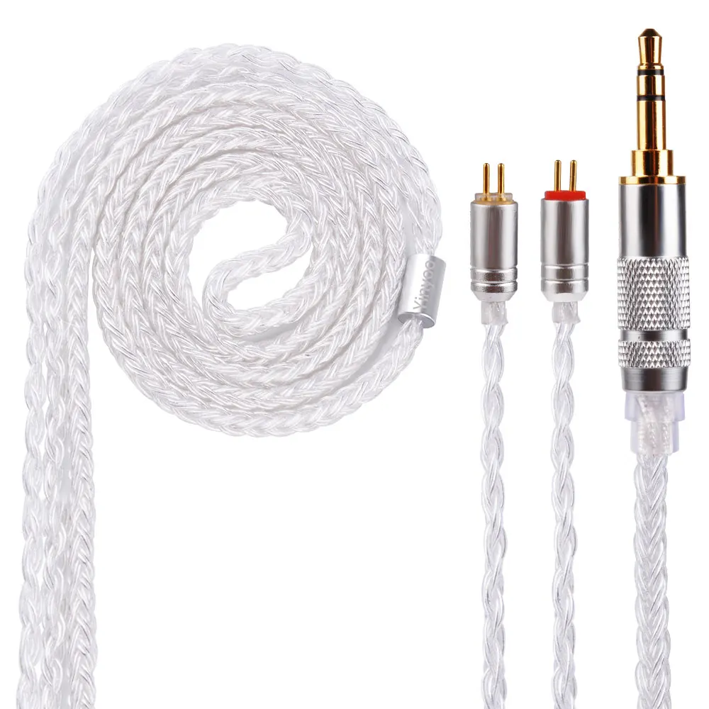 

HOT Yinyoo 16 Core Silver Plated Cable 2.5/3.5/4.4mm Balanced Cable With MMCX/2pin Connector For LZ A5 HQ6 HQ5 KZ SE846 ZS10