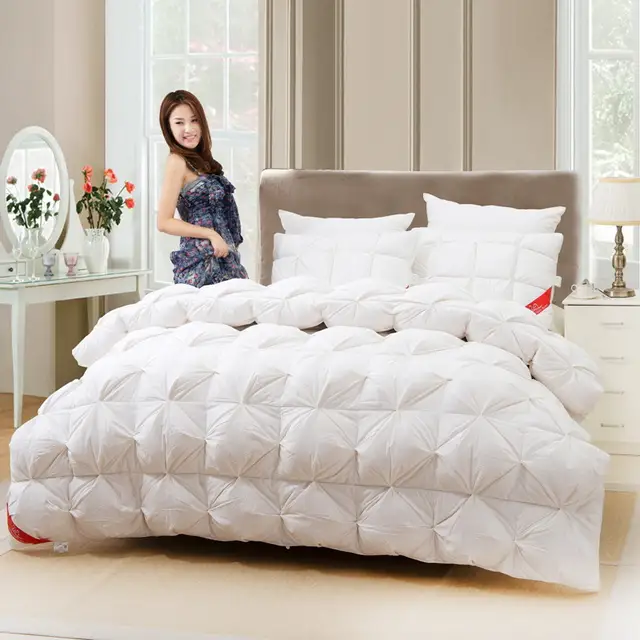 Online Shop New White Goose Down Quilts Comforter Bedding Sets