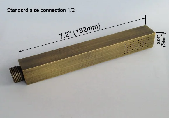 Под старину, латунная, квадратная форма душевая лейка головки Chh008