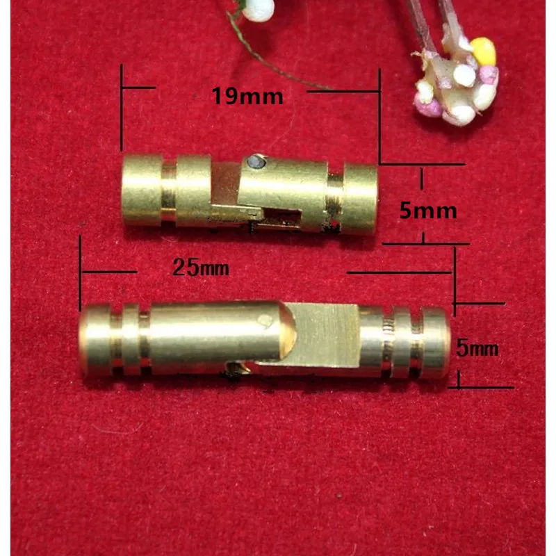 Brass Cylinder Door Hinge Bolts,Antique Vintage Style Chinese Style Hardware Accessories,Wooden