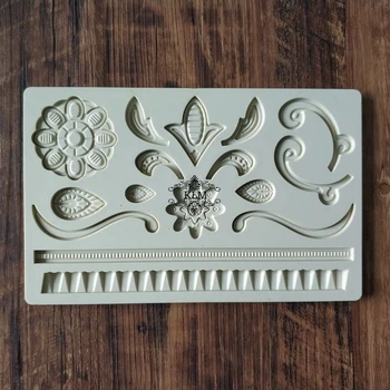 

Cake Lace Decorative Mould Embossed Chocolate Biscuits Silicone Mould DIY Baking Accessories