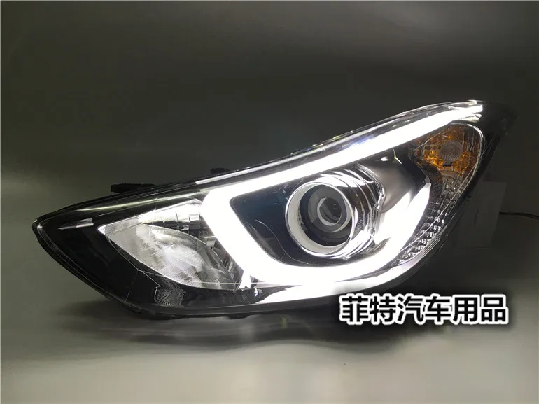 Фетт огни elantra фар в сборе настройки светодиодные фары дневного света Elantra 2012' Up