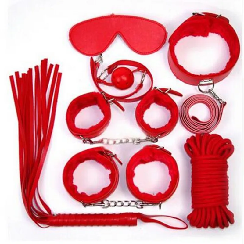 7 шт./компл. набор для связывания из искусственной кожи Фетиш Набор фиксаторов
