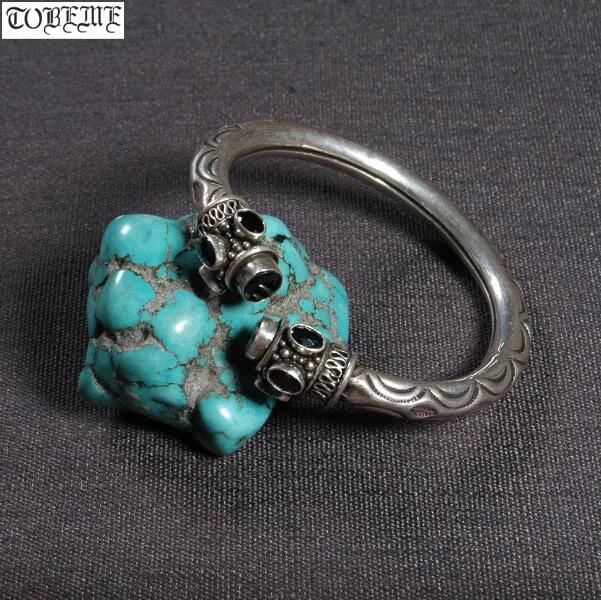 

Handcrafted Nepalese 100% 925 Silver Cuff Bracelet Vintage 925 Sterling Longevity Symbol Bracelet Women Bracelet